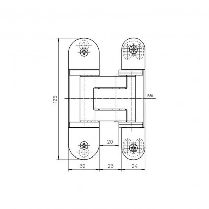 Дверная петля SIMONSWERK Tectus TE 311 3D FVZ 40 F1 скрытая, полиэфирное покрытие под матовый хром