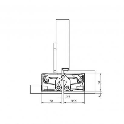 Дверная петля SIMONSWERK Tectus TE 640 3D F1 скрытая, полиэфирное покрытие под матовый хром