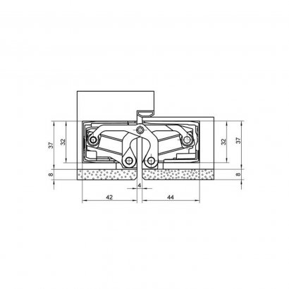 Дверная петля SIMONSWERK Tectus TE 540 3D A8 F1 скрытая,  полиэфирное покрытие под матовый хром