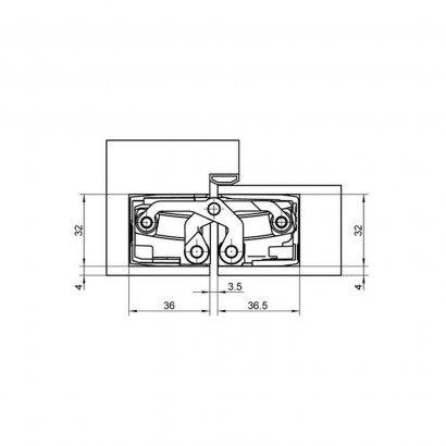 Дверная петля SIMONSWERK Tectus TE 640 3D F1 скрытая, полиэфирное покрытие под матовый хром