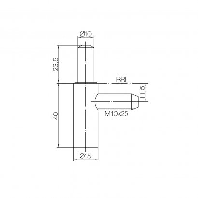 Дверная петля SIMONSWERK Variant V 8100 WF U штыревая,  никелированная
