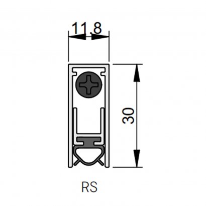 Порог автоматический Athmer M-12/30 EK/RS Silicone L=930мм (ригель на стороне петель)