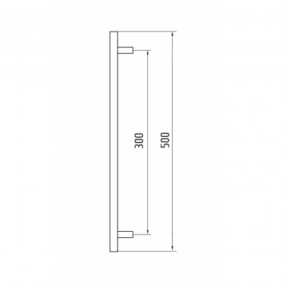 Ручка-скоба DOORLOCK PHS12/32/2ст, 300 мм/500 мм, SSS матовая нержавеющая сталь