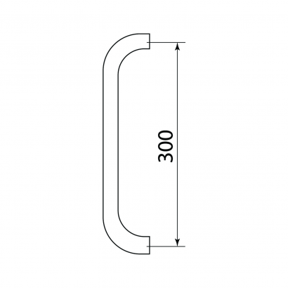 Ручка-скоба DOORLOCK PHA02/30/300, окраска под RAL