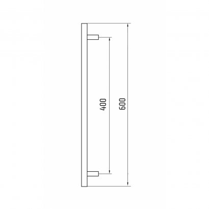 Ручка-скоба DOORLOCK PHS12/32/2ст, 400 мм/600 мм, SSS матовая нержавеющая сталь