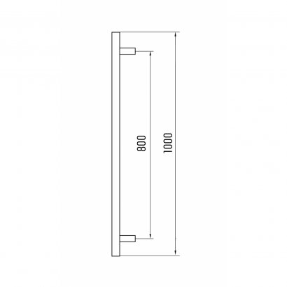 Ручка-скоба DOORLOCK PHS11/32/2ст, 800 мм/1000 мм, SSS матовая нержавеющая сталь