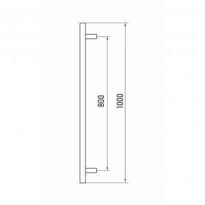 Ручка-скоба DOORLOCK PHS12/32/2ст, 800 мм/1000 мм, SSS матовая нержавеющая сталь