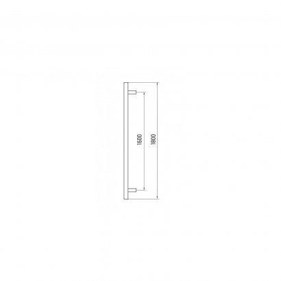 Ручка-скоба DOORLOCK PHS14/38/2ст, 1600 мм/1800  мм, SSS матовая нержавеющая сталь