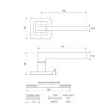 АЛЛЮР АРТ "ВЕНСАН" BL+L7050S BL+BK-S1 BL (26150/S7050) матовый черный Компл ручка и защ с фикс