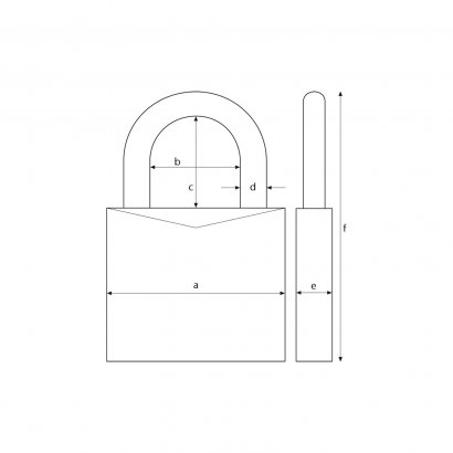 Навесной замок ABUS 86TI/55 без цилиндра