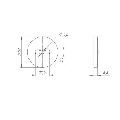 Накладка на сувальдный замок ESC.S-auto.RLR/R.486 CP-8 хром (1шт.)