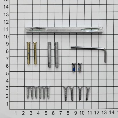 Комплект крепления для ручек на розетках для A=35-55мм, шток 8х105мм