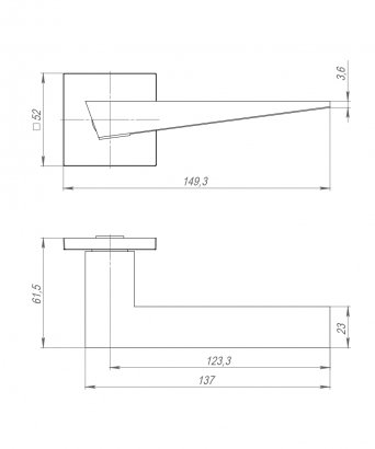 Ручка раздельная K.JS51.TRIO SSG-39 сатинированное золото