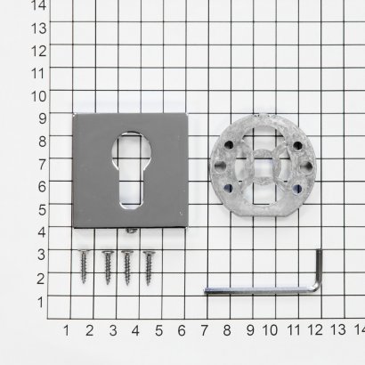 Ключевина под цилиндр DOORLOCK ES02/S/С CP полированный хром , квадратная розетка