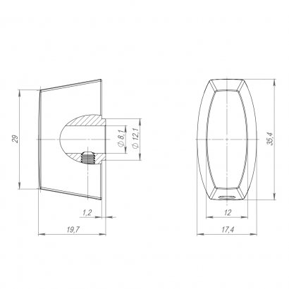 Вертушка на цилиндр T.Knob-Slim FSG-39 флорентийское золото