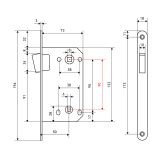 АЛЛЮР АРТ 5300-MU-WC AB ст.бронза с фиксатором МАГНИТНАЯ Защёлка