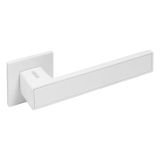 АЛЛЮР АРТ  "ЛАНА" W/W+L45-8 W (86110/S45) матовый белый Комплект ручка и защелка