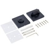 АЛЛЮР АРТ "ЛАНА" BL/BL +L7050S BL+BK-S2 BL(86150/S7050) матовый черный Компл ручка и защ с фикс
