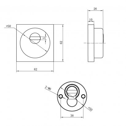 Броненакладка на цилиндровый механизм DOORLOCK PRO6225S защитная врезная, матовый никель