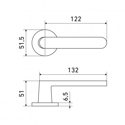 АЛЛЮР АРТ "ВИТА" BL (91150) матовый черный Комплект ручек