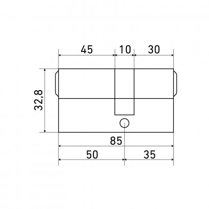 Стандарт MAX 85 (35х50) SN 5кл мат.никель перф.ключ/ключ Цилиндровый механизм