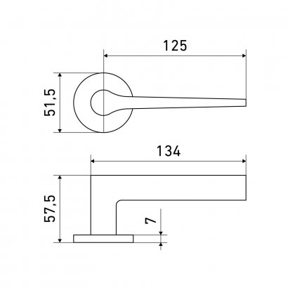 АЛЛЮР АРТ "АЛЛЕГРА" MAB (9430) мат.бронза Комплект ручек