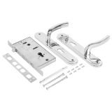 БУЛАТ  ЗВ 4-4B.60.80.01.04-R АЛЬФА хром без ц/м (ЗВ4-0526R) Замок врезной с/руч