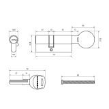 АЛЛЮР HD FG 70-5К CP (30x40G) хром перф.кл/верт Цилиндровый механизм