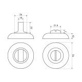 Сантехническая завертка к ручкам СТАНДАРТ BK-R1 SN/CP мат.никель B2B