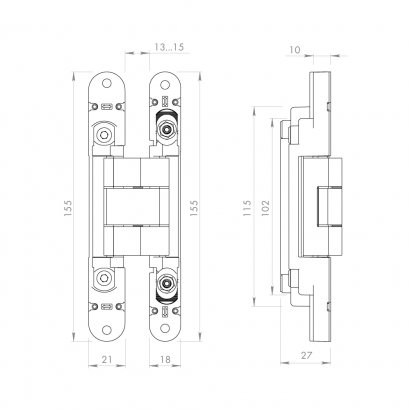 Петля скрытой установки U3D2400.VPG SC мат. хром TECH
