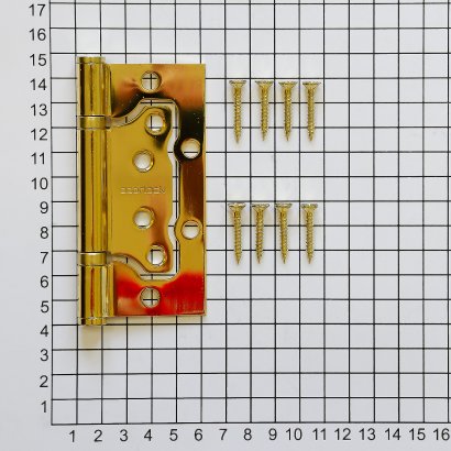 Петля карточная без врезки DOORLOCK H100/76/2BB PB полированная латунь, 100х76х2,5мм, 2 подшипника