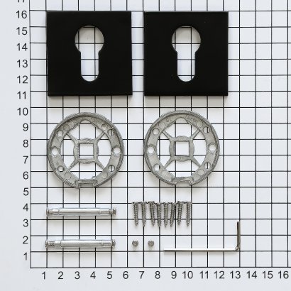 Ключевина под цилиндр DOORLOCK ES02/S/С Slim Black, черная
