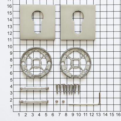 Ключевина под цилиндр DOORLOCK ES02/S/С Slim MBSN, матовый никель