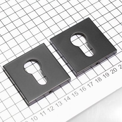 Ключевина под цилиндр DOORLOCK ES02/S/С Slim Black, черная