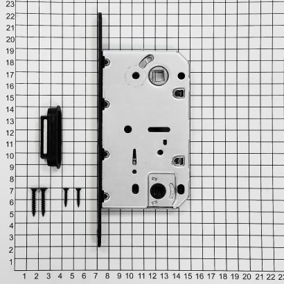 Замок дверной магнитный Doorlock DL452M/WC/50/96/18/Black, межкомнатный, черный