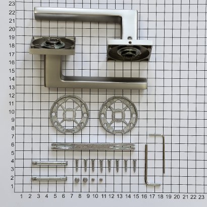 Ручка дверная DOORLOCK Stone A43S Slim MBSN, матовый никель