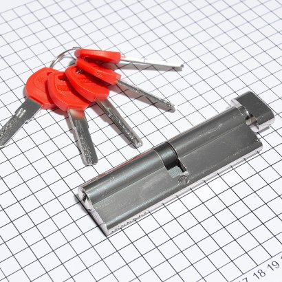 Цилиндровый механизм DOORLOCK V K2300Z N серия Variant, никелированный, 55xK55мм, 5 ключей