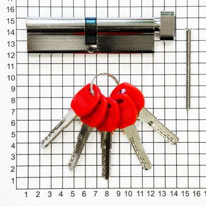 Цилиндровый механизм DOORLOCK V K2300Z N серия Variant, никелированный, 55xK55мм, 5 ключей
