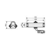 АЛЛЮР Доводчик дверной COMFORT ДД 208/4-6 A-C (до 140 кг) коричневый RAL8024, морозостойкий
