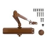 АЛЛЮР Доводчик дверной COMFORT ДД 208/4-6 A-C (до 140 кг) коричневый RAL8024, морозостойкий
