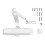 АЛЛЮР Доводчик дверной COMFORT ДД 165/3-4 A-W (до 100 кг) белый RAL9016, морозостойкий