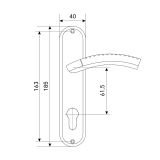 АЛЛЮР 132-1 61,5 мм GP латунь Комплект ручек