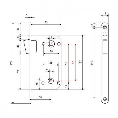 АЛЛЮР АРТ 5300-MU-WC SN мат.никель B2B пакет МАГНИТНАЯ Защёлка