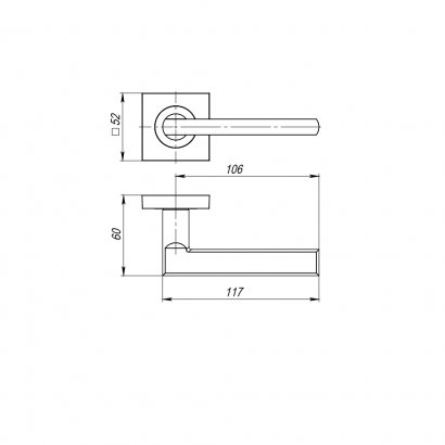 Ручка раздельная K.JK51.POLO TECH BL-24 черный (белая коробка)