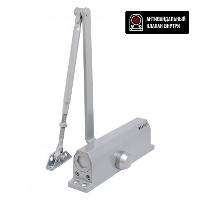 БУЛАТ Доводчик дверной ULTIMATE (УЛЬТИМЕЙТ) ДД-180 A-S (110-180 кг) серебро, морозостойкий