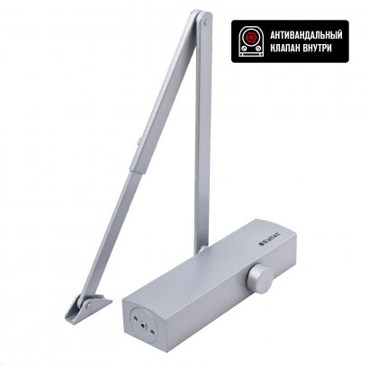 БУЛАТ Доводчик дверной PROFI (ПРОФИ) ДД 812/5 С-S (25-120 кг) серебро (10)