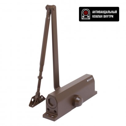 БУЛАТ Доводчик дверной ULTIMATE (УЛЬТИМЕЙТ) ДД-180 A-C (110-180 кг) коричневый, морозостойкий