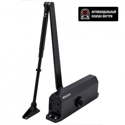 БУЛАТ Доводчик дверной ДД 504/4 A-B (60-120 кг) черный