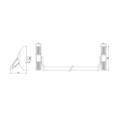 Механизм системы "антипаника"  DOORLOCK V PD700MA/FR серия Variant, серебристый
