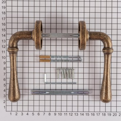 Ручка дверная DOORLOCK Fiva M14, античная бронза